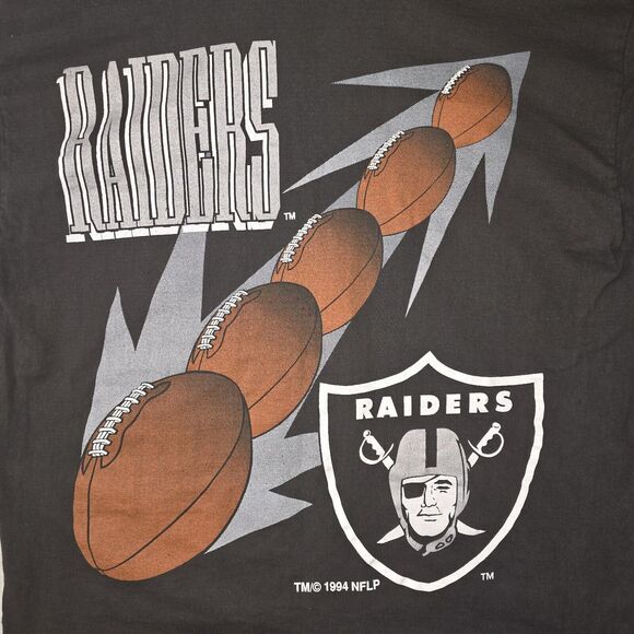 Vintage Las Vegas Raiders AOP Shirt Sz 1994 Competitor Large Los Angeles 90s Vtg - Picture 7 of 8